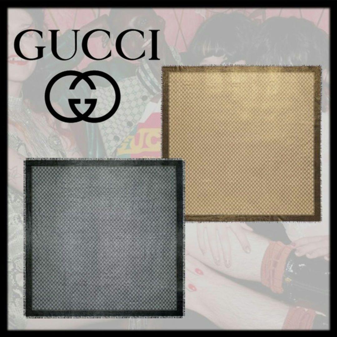 【未使用品】GUCCI GG WOOL JACQUARD SHAWL ショール