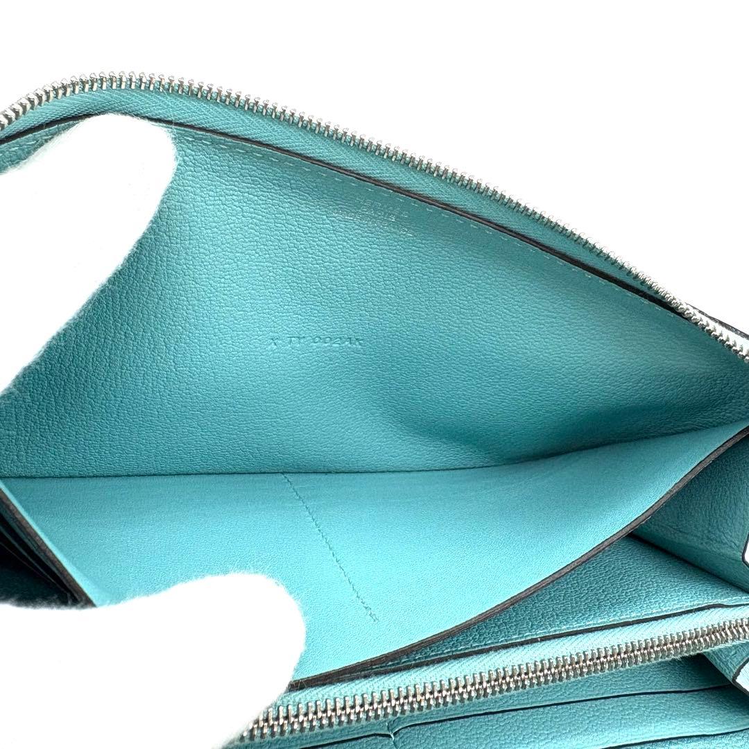 HERMES アザップロング ブルーアトール オールレザー　トリヨンクレマンス