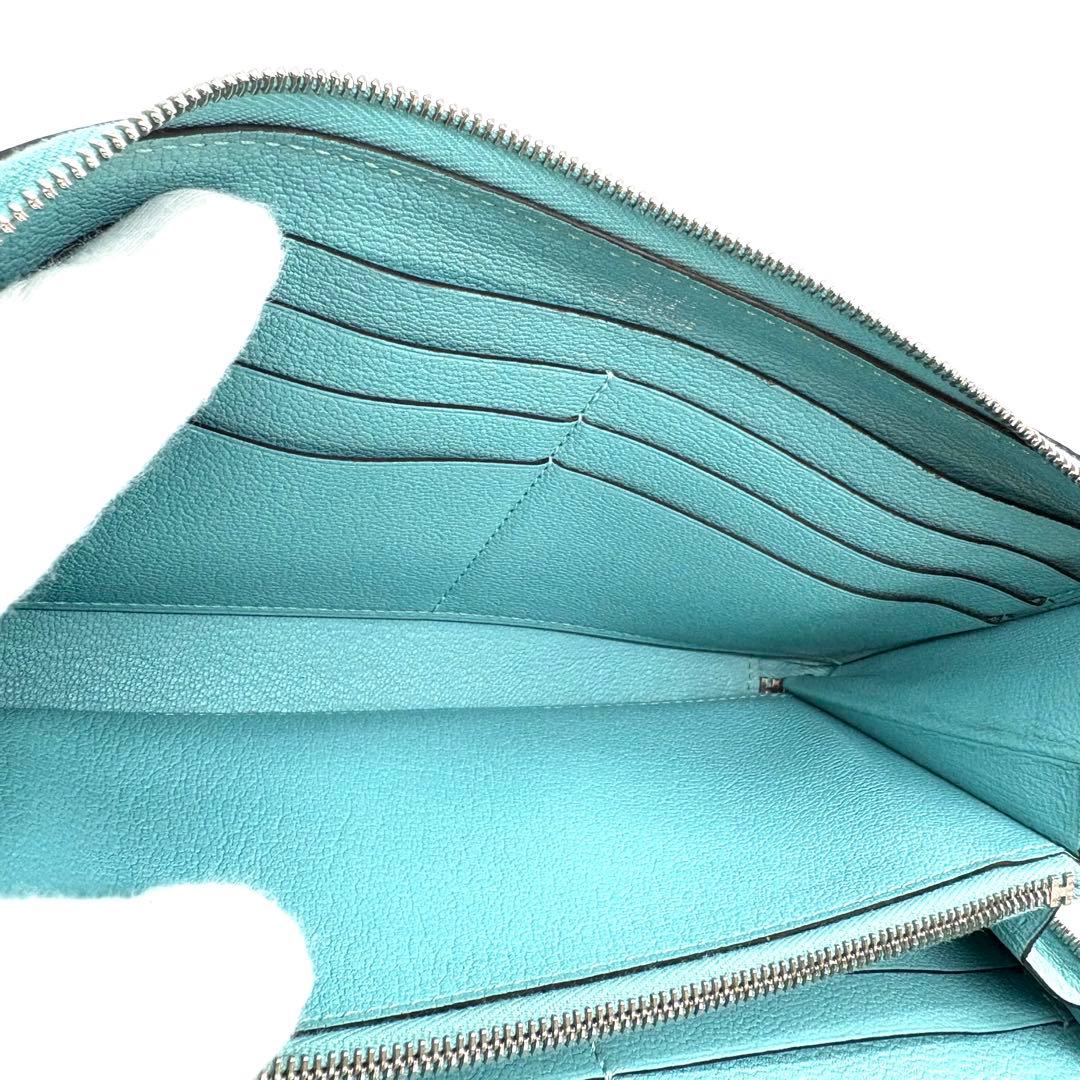 HERMES アザップロング ブルーアトール オールレザー　トリヨンクレマンス