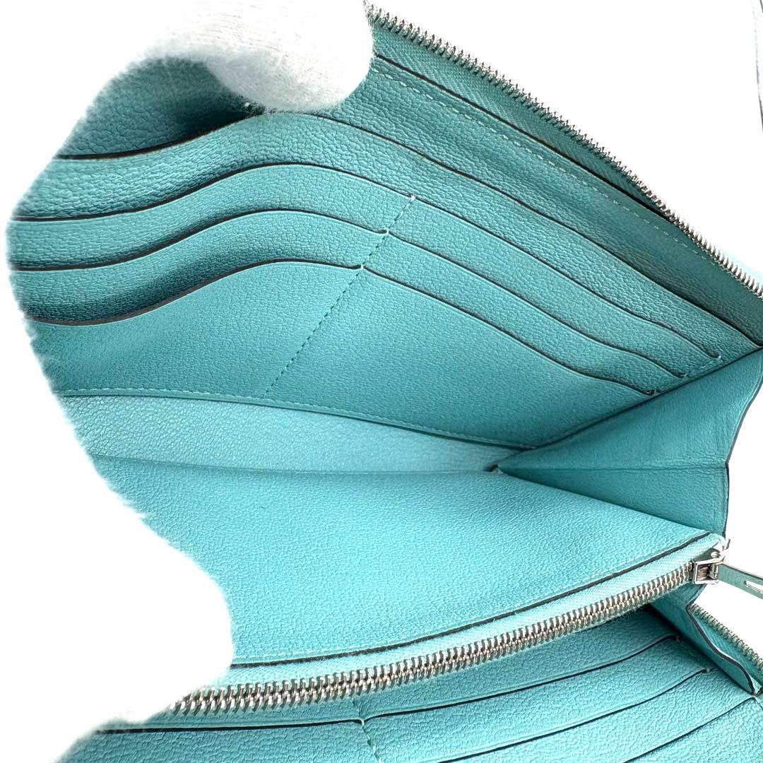 HERMES アザップロング ブルーアトール オールレザー　トリヨンクレマンス