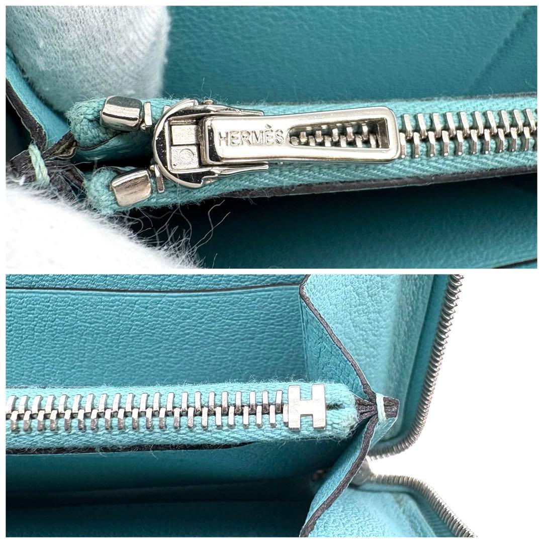 HERMES アザップロング ブルーアトール オールレザー　トリヨンクレマンス