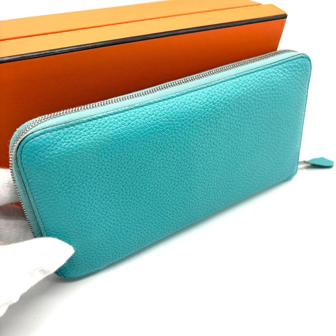 HERMES アザップロング ブルーアトール オールレザー　トリヨンクレマンス