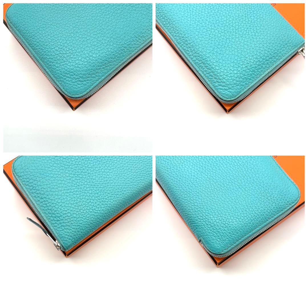 HERMES アザップロング ブルーアトール オールレザー　トリヨンクレマンス