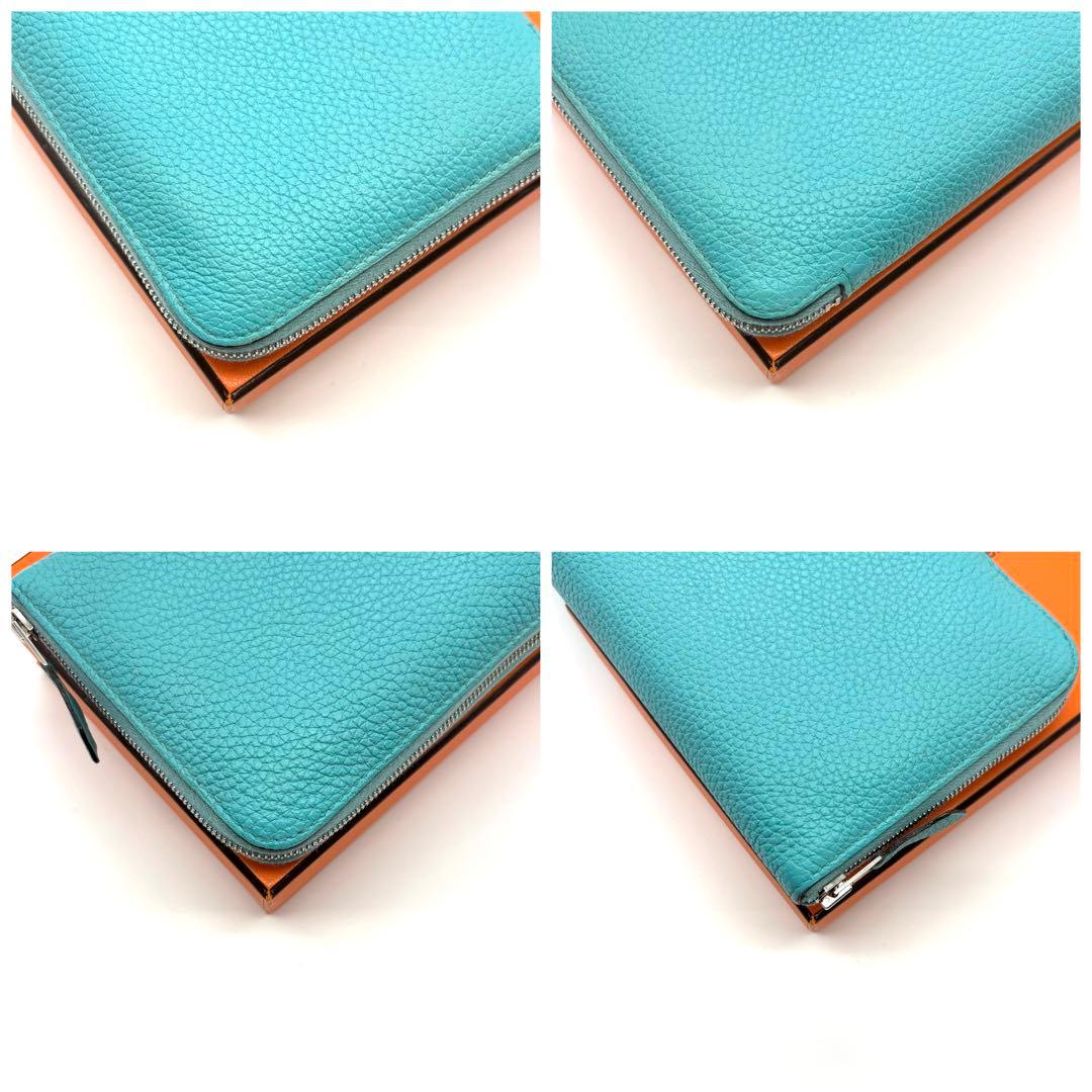 HERMES アザップロング ブルーアトール オールレザー　トリヨンクレマンス