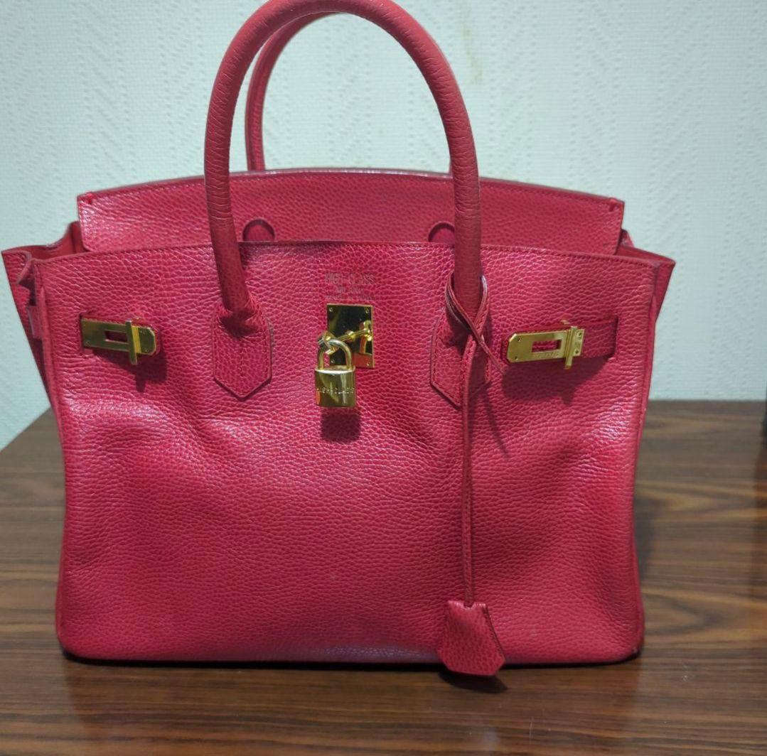 ヘンリーハイクラス HIGH CLASS レッド ハンドバッグ