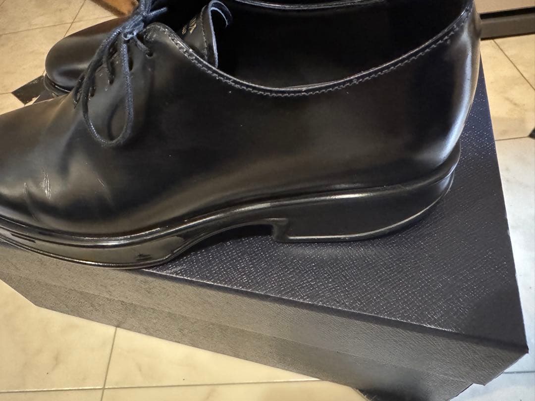 プラダ　ブラッシュドレザー　レースアップシューズ　サイズ6