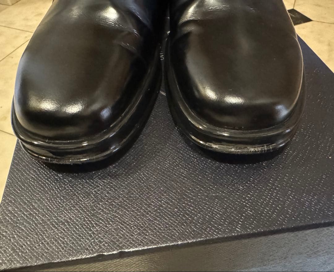 プラダ　ブラッシュドレザー　レースアップシューズ　サイズ6