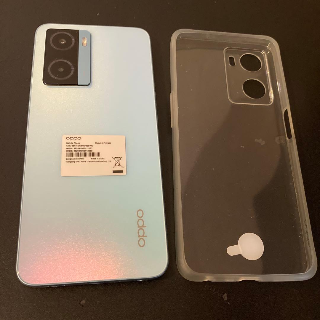 OPPO スマートフォン 本体 ライトブルー A77 CPH2385