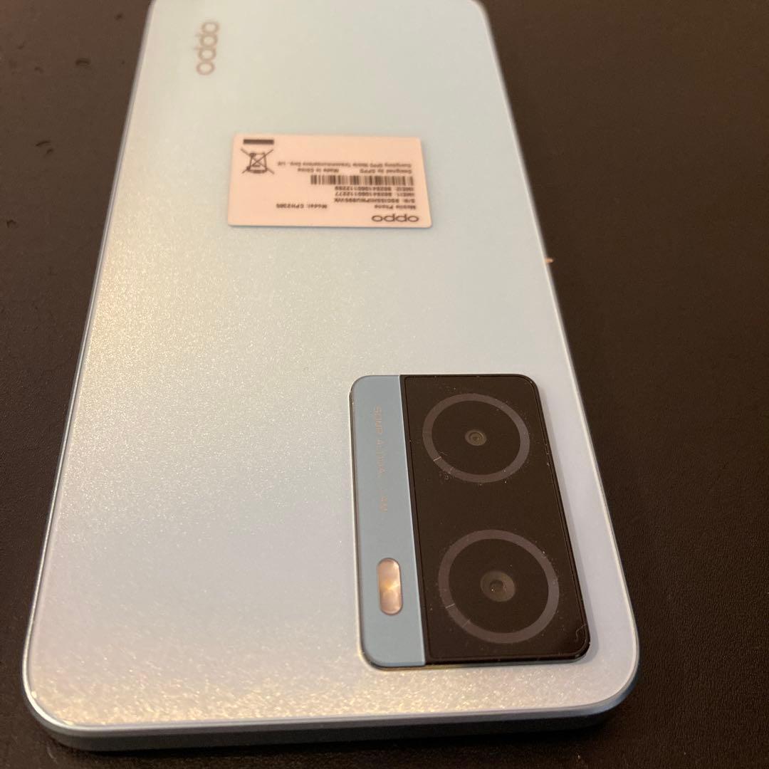 OPPO スマートフォン 本体 ライトブルー A77 CPH2385
