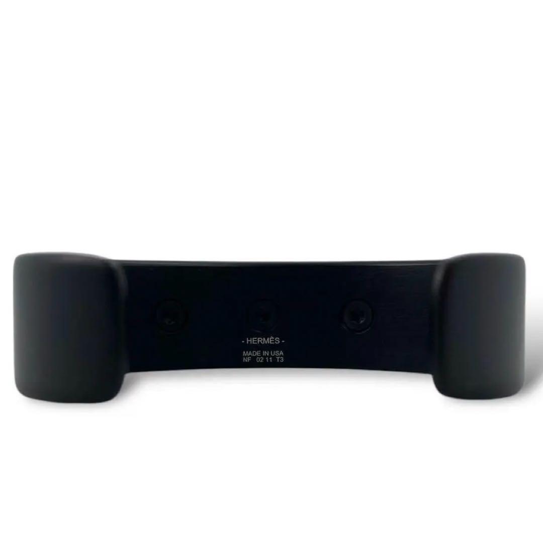 極美品 エルメス コリエドシアン アルミニウム バングル ブラック