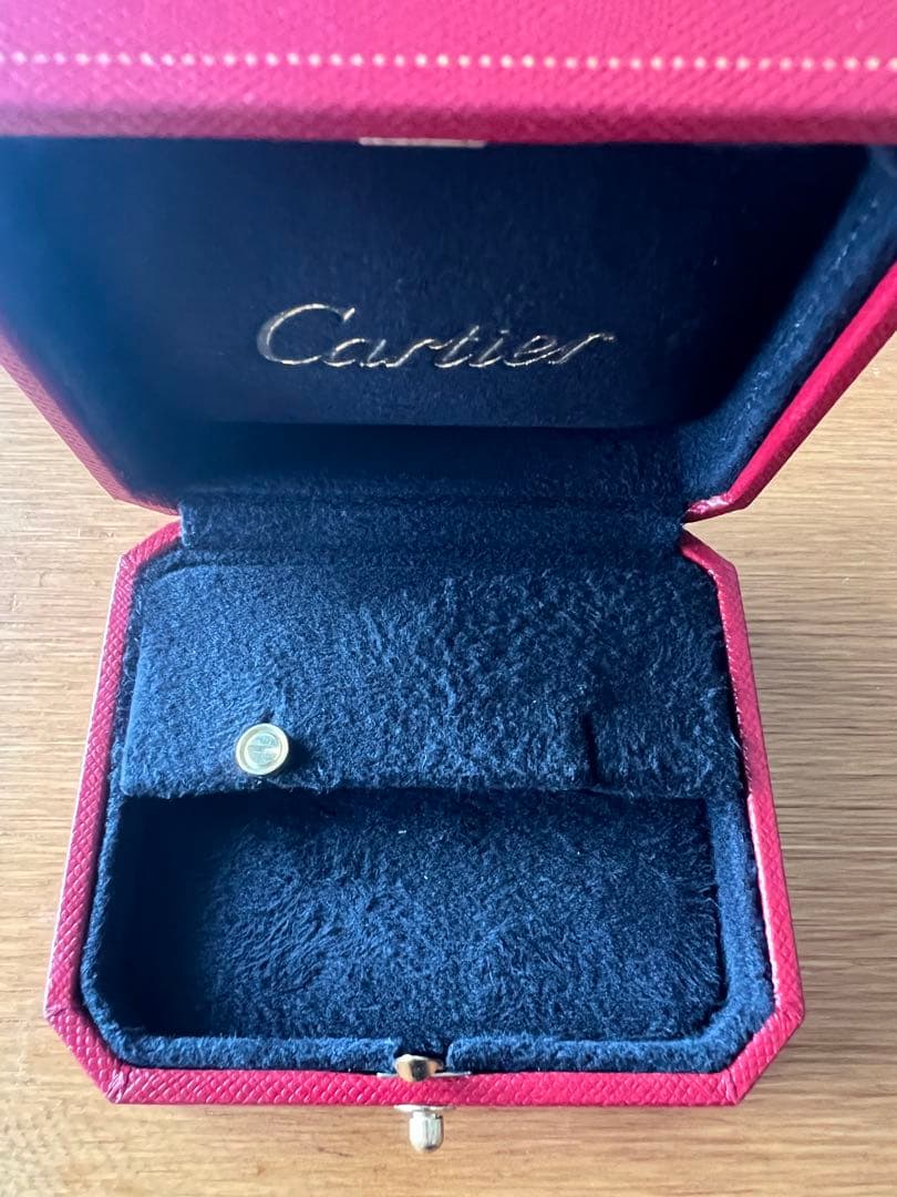 Cartier LOVE YG シングルピアス 証明書付き