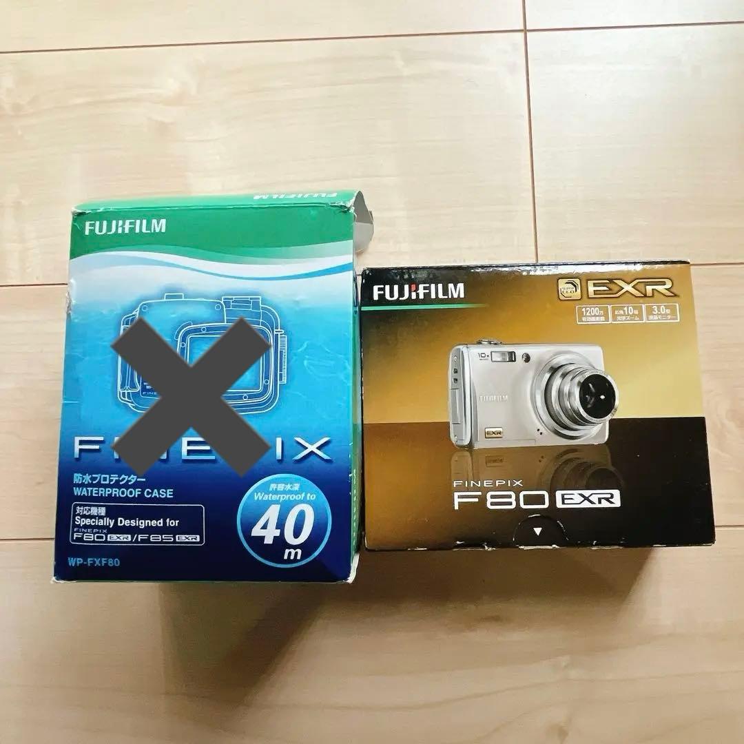 FUJIFILM F80EXR赤 コンパクトデジタルカメラ　防水プロテクター付き