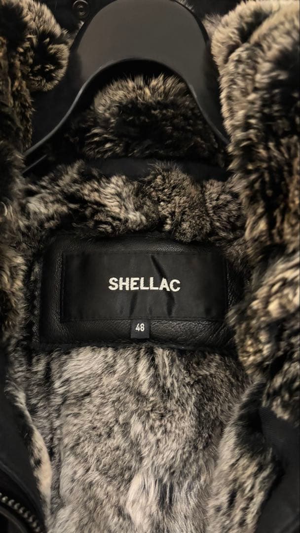 SHELLAC シェラック ラビットファーライナー モッズコート ブラック 美品