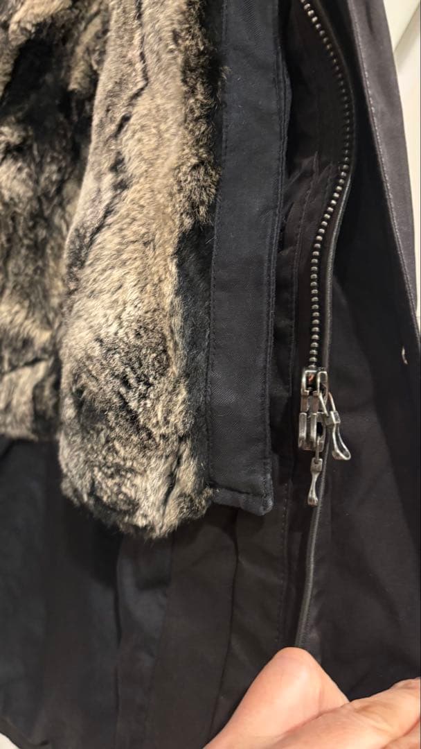 SHELLAC シェラック ラビットファーライナー モッズコート ブラック 美品