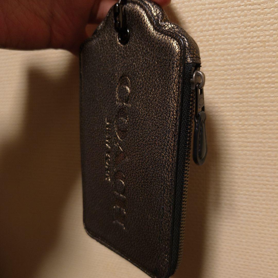 希少！COACH タグ型　ブロンズ　 ポーチ ケース　財布　コーチ