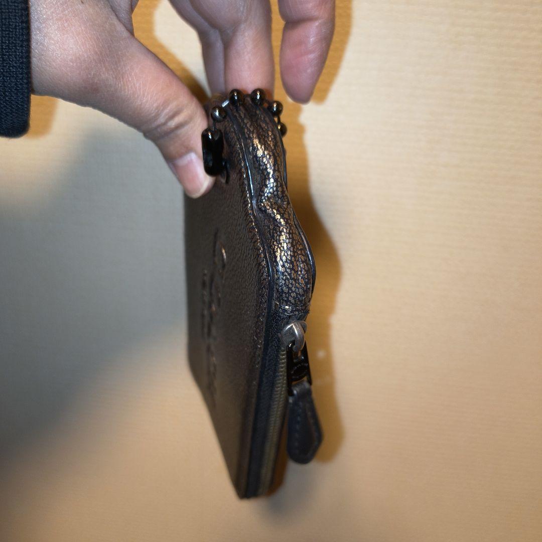 希少！COACH タグ型　ブロンズ　 ポーチ ケース　財布　コーチ