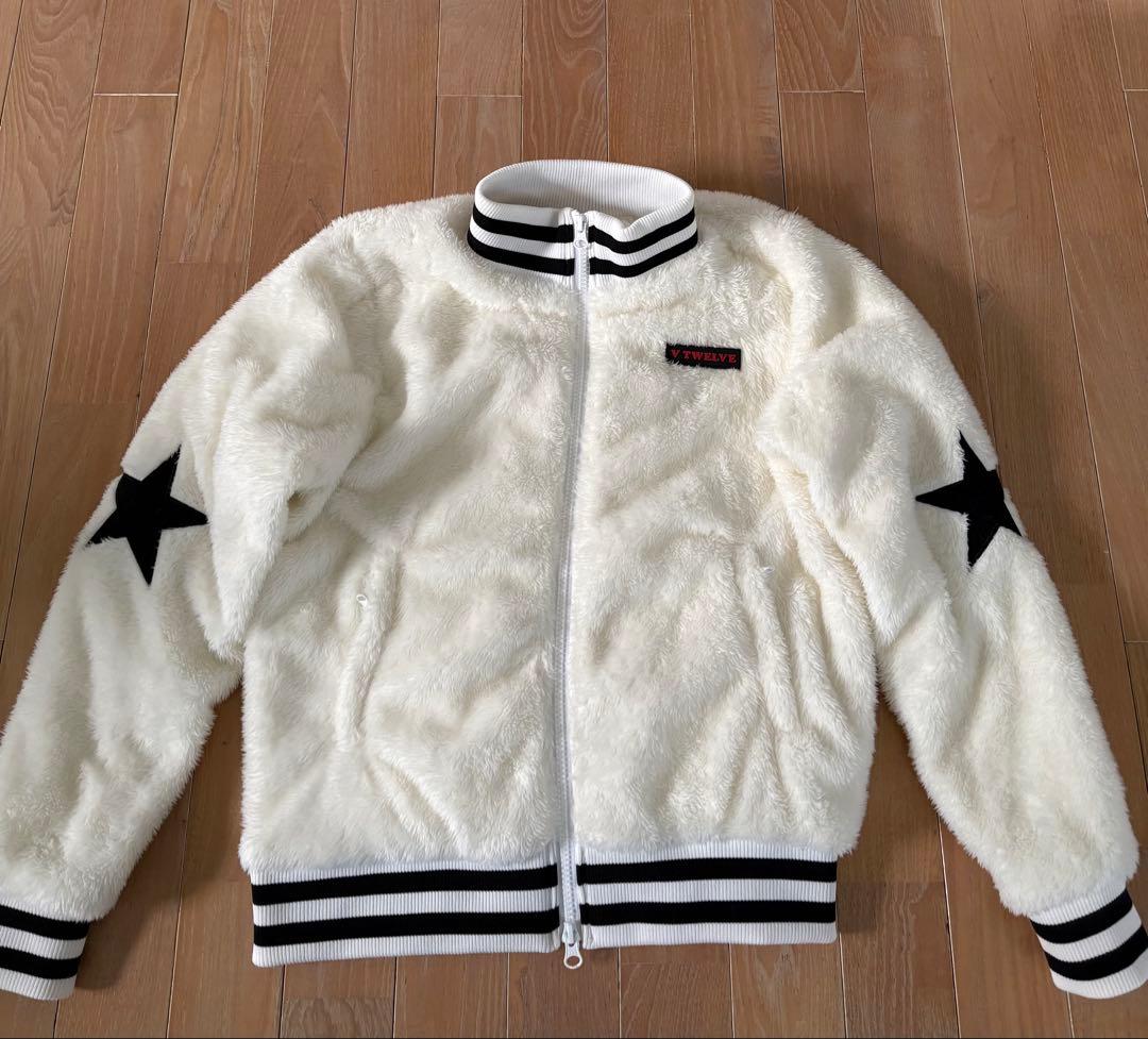 V TWELVE ホワイト フリースジャケット M