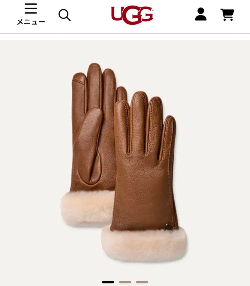 【新品未使用】UGG ブラウン レザー手袋