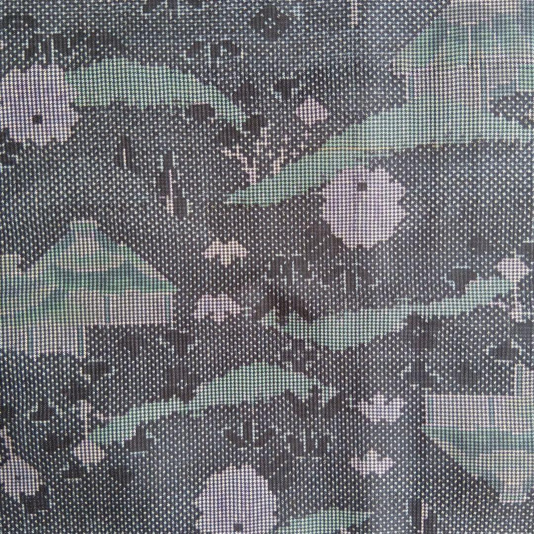 着物リメイク＊７マルキ大島紬　ミントブルー＊ノースリーブテント型フレアワンピース