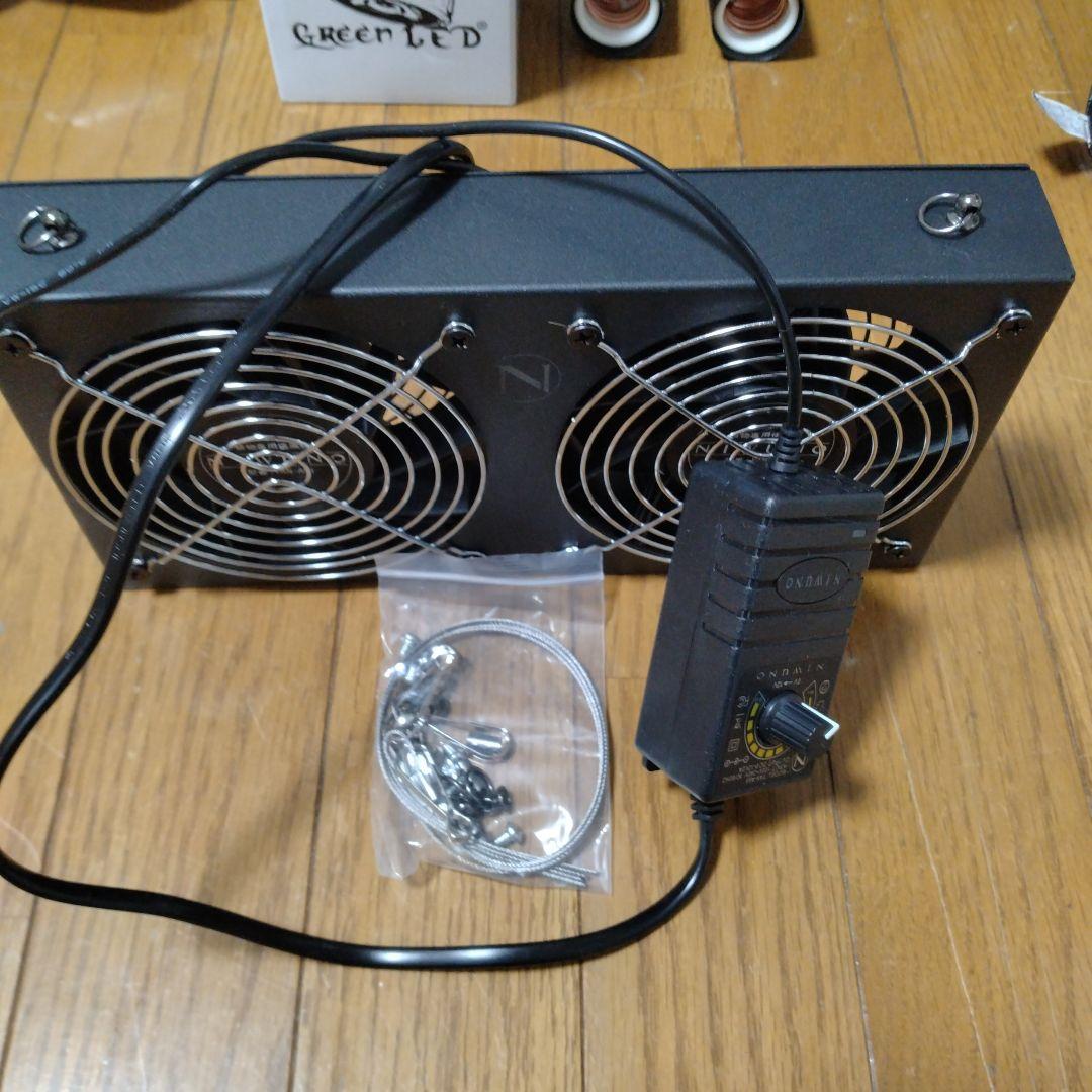 Helios Green LED 24W ヘリオスグリーンLED5個　送風機