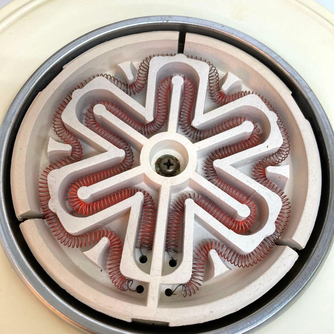 B420- 日立 電気コンロ HS-646 電熱ヒーター丸型 脚付き レトロ