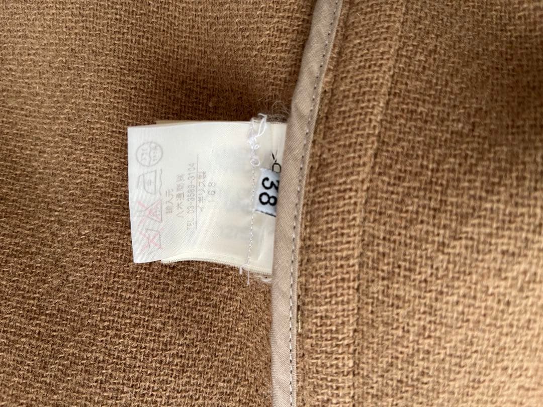 INVERTERE ベージュ ヘリンボーンダッフルコート38