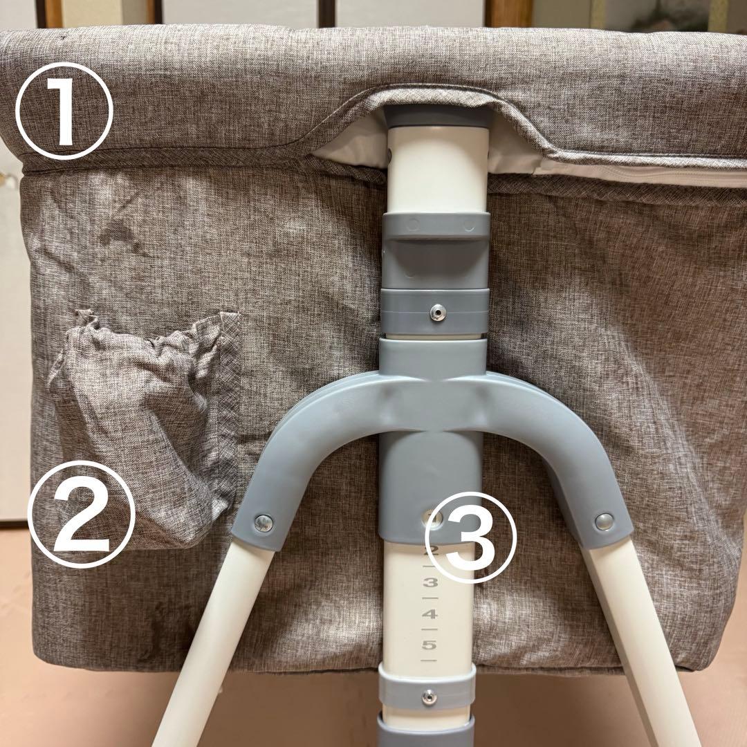 17日までの価格！　ベビーベッド 添い寝 折りたたみ ハイローベッド 調節可能