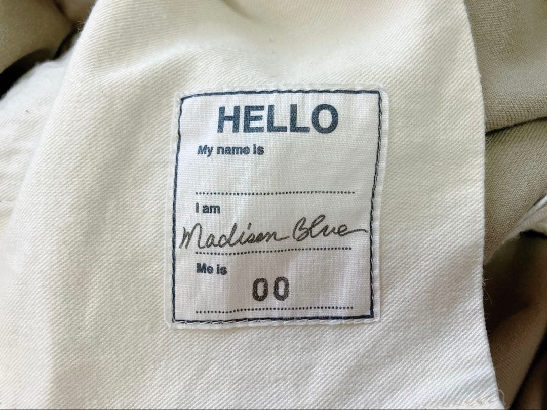 マディソンブルー ハイウエスト チノ チノパン ベージュ 01