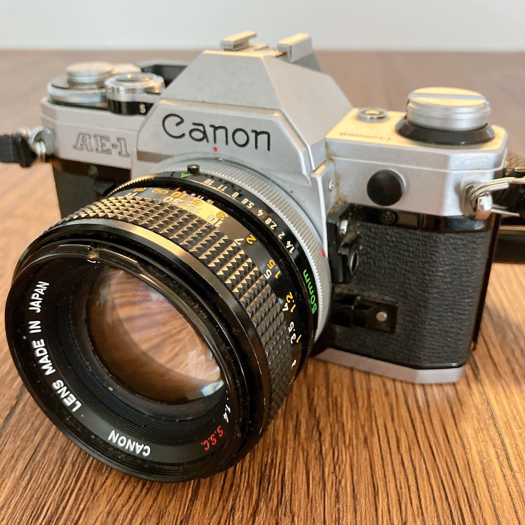 動作確認済　Canon AE-1 50mm F1.4 フィルムカメラ　レンズ付