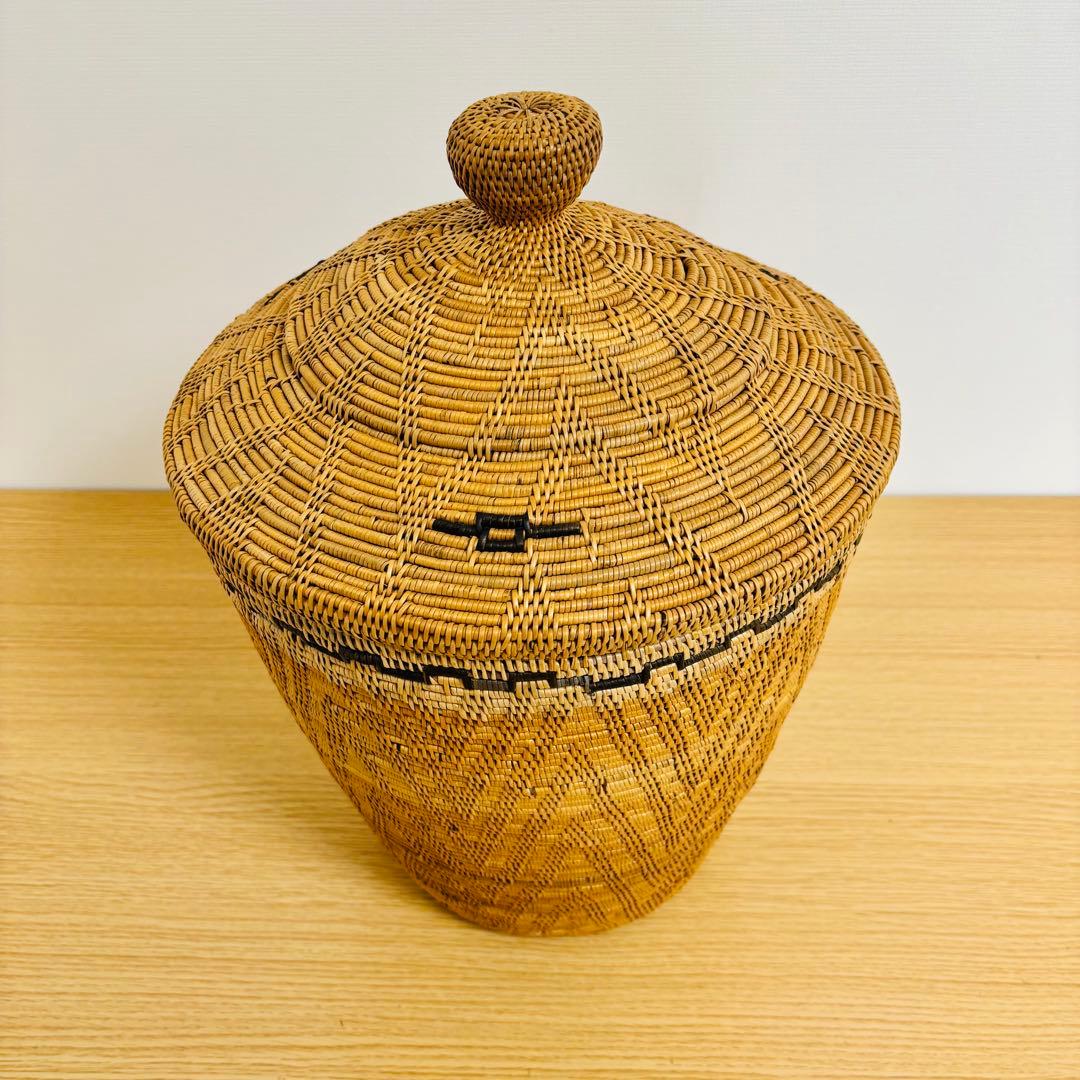 【希少品】アタ 蓋付き かご バスケット ASHITABA 送料込み