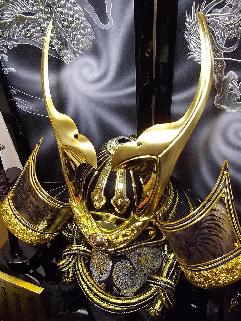 美品！平安水宝 五月人形　25号着用兜 　鎧兜 武士　こどもの日