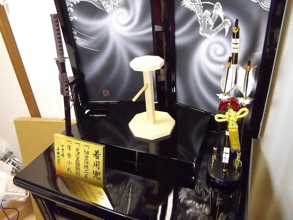 美品！平安水宝 五月人形　25号着用兜 　鎧兜 武士　こどもの日