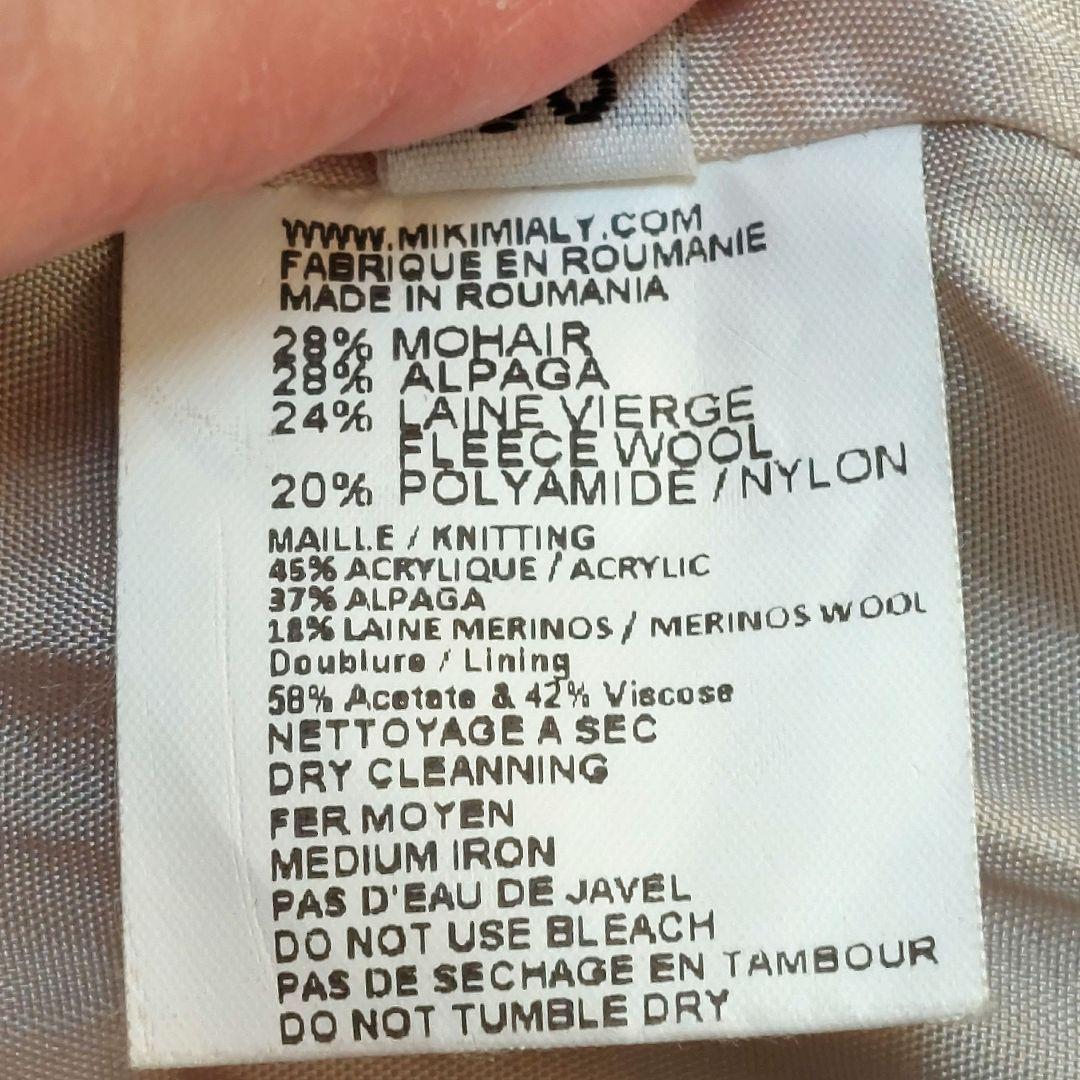 Miki MIALY 　モヘアチェック柄ショート丈ジャケット　36　極美品✨