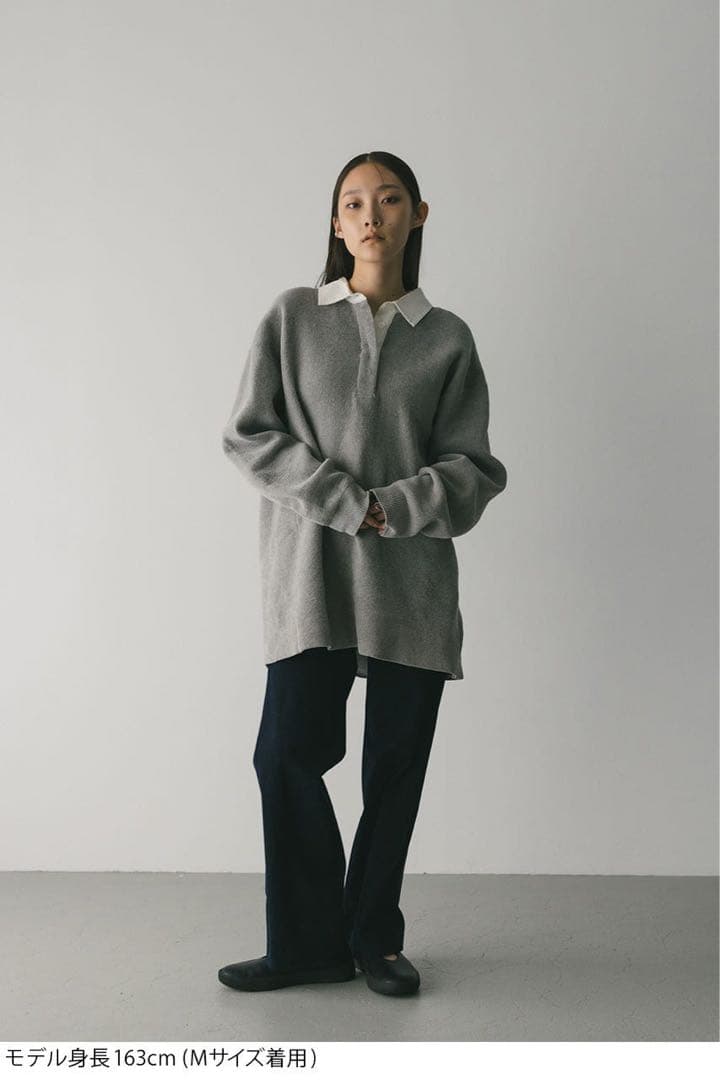 STYLEMIXER ラガーニットトップ M GRY スタイルミキサー