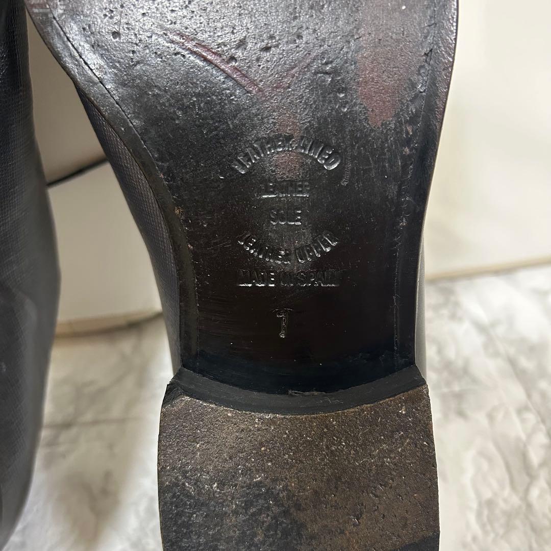 INTERESSA ドレスシューズ　スペイン製　27.0 斜め切り替えシュリンク