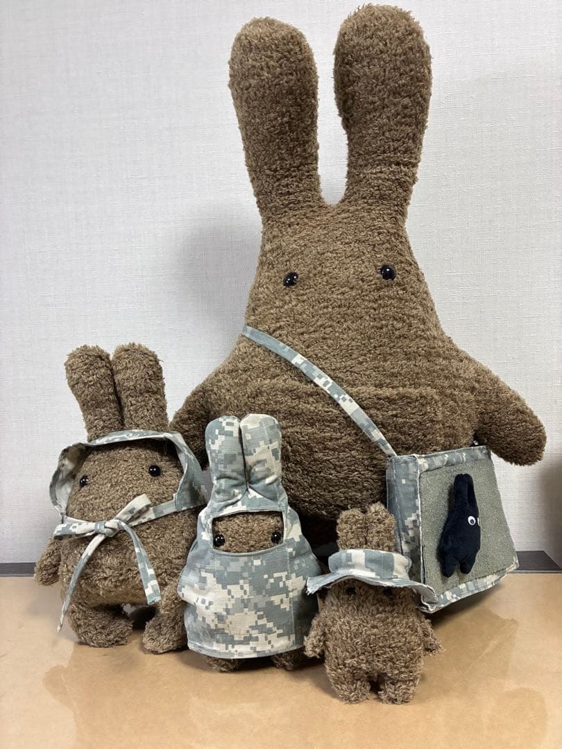 【HI】ウサギぬいぐるみ / ブラウン２型４サイズ（各装備込み）