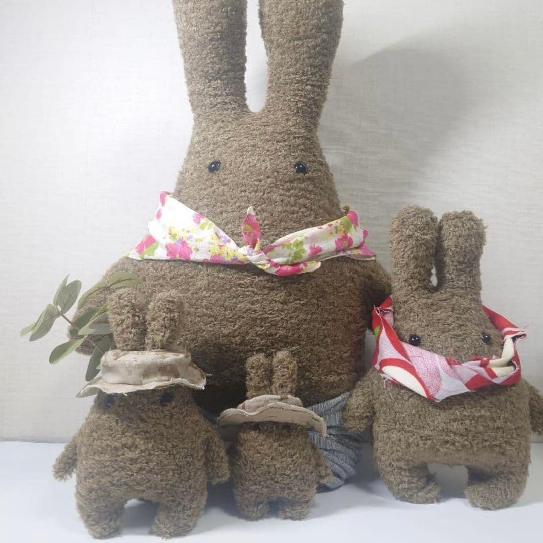 【HI】ウサギぬいぐるみ / ブラウン２型４サイズ（各装備込み）