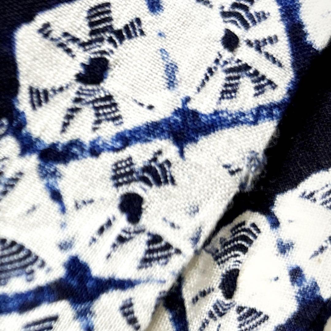 A61有松鳴海絞り 高級浴衣 綿　手縫い仕立て　仕付け糸　美品