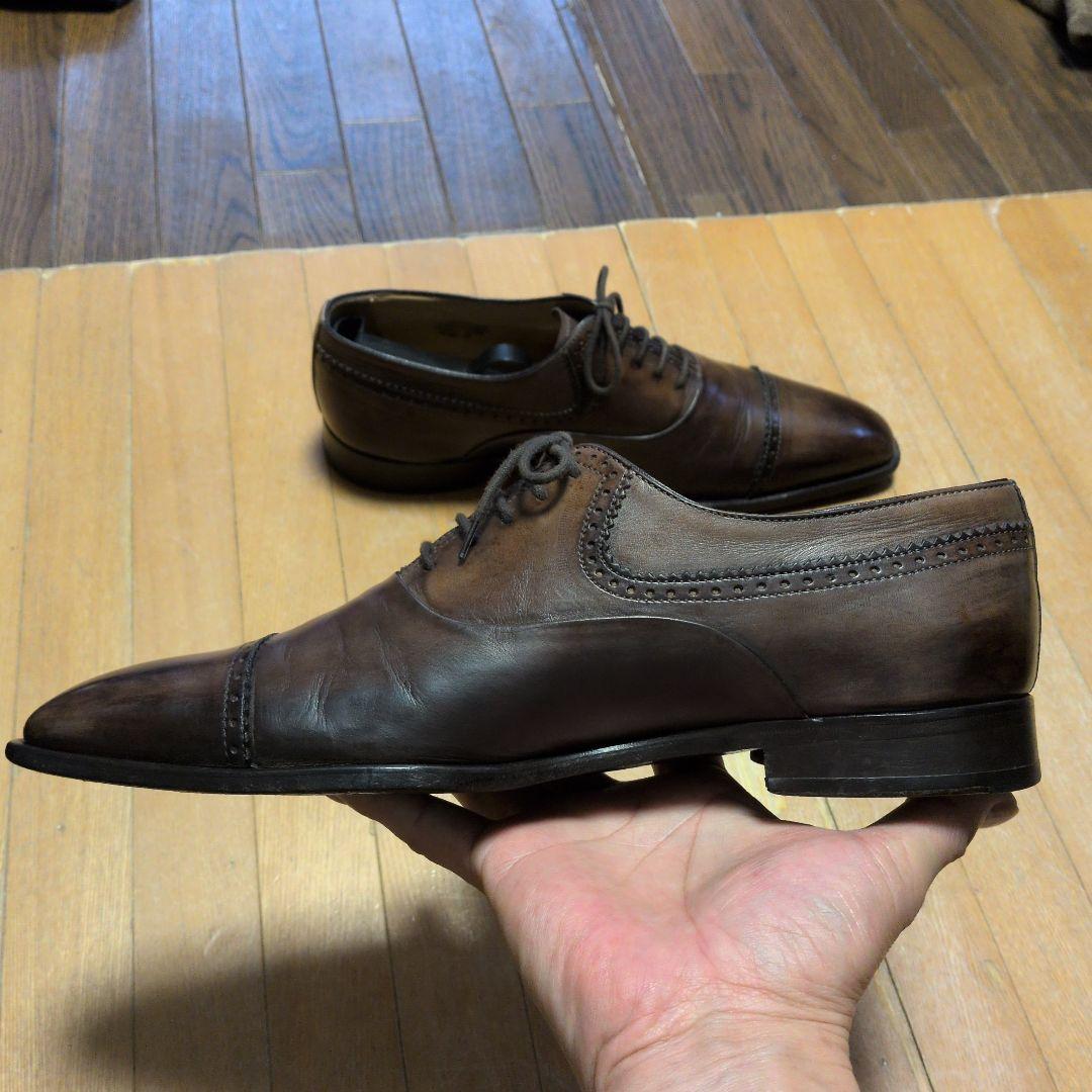 フランチェスコベニーニ　ストレートチップ　ダークブラウン