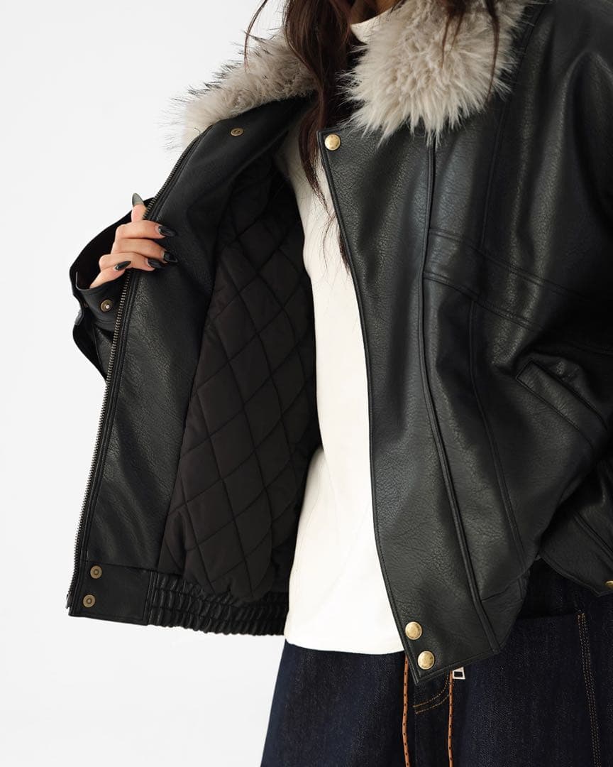 【日本未上陸】ACESTUDIOS 25AW ファーレザーブルゾンジャケット