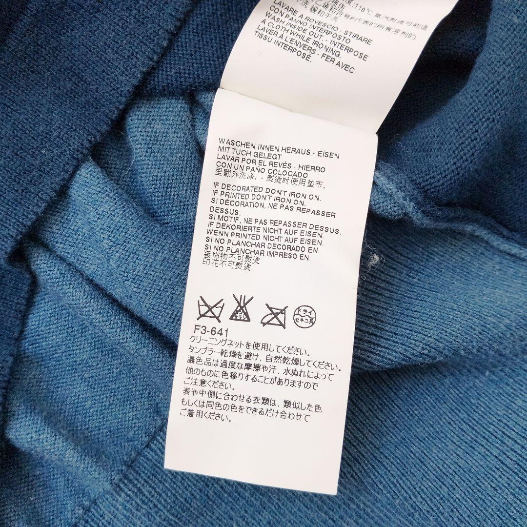 け*ん様 メゾンマルジェラ 14 ニット L 青 コットン 16SS 切替え 4