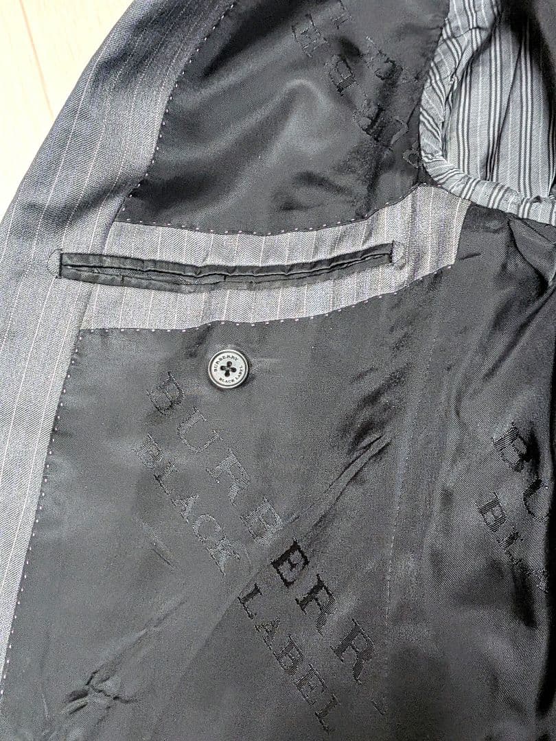 美品　BURBERRY BLACK LABEL 三つ揃えスーツ グレー L