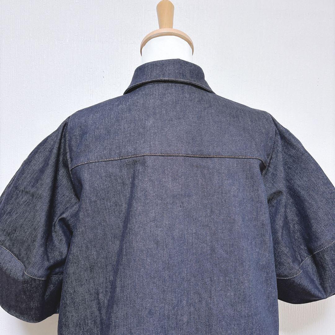 【セントセシリア】美品 ガーリッシュ ランタンデニムジャケット バルーン F