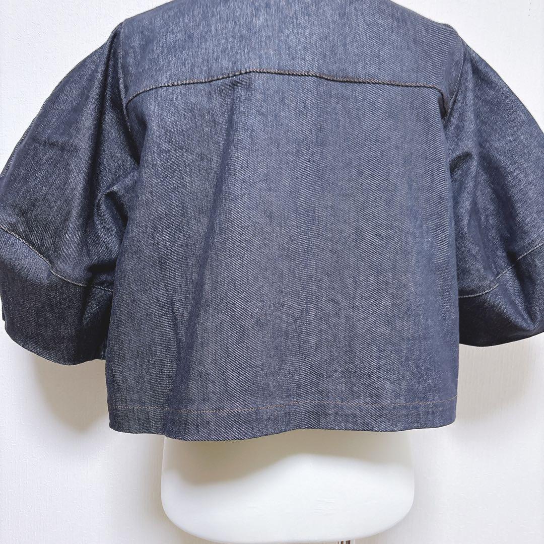 【セントセシリア】美品 ガーリッシュ ランタンデニムジャケット バルーン F