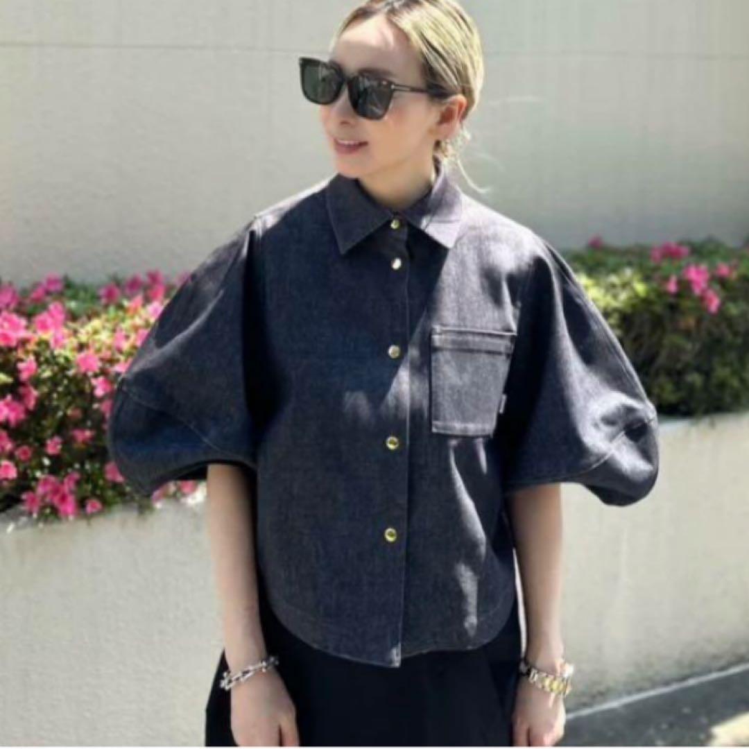 【セントセシリア】美品 ガーリッシュ ランタンデニムジャケット バルーン F