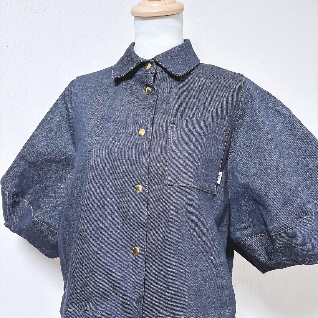 【セントセシリア】美品 ガーリッシュ ランタンデニムジャケット バルーン F