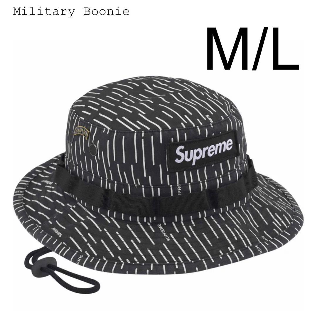 M/L supreme military boonie raindrop 黒
