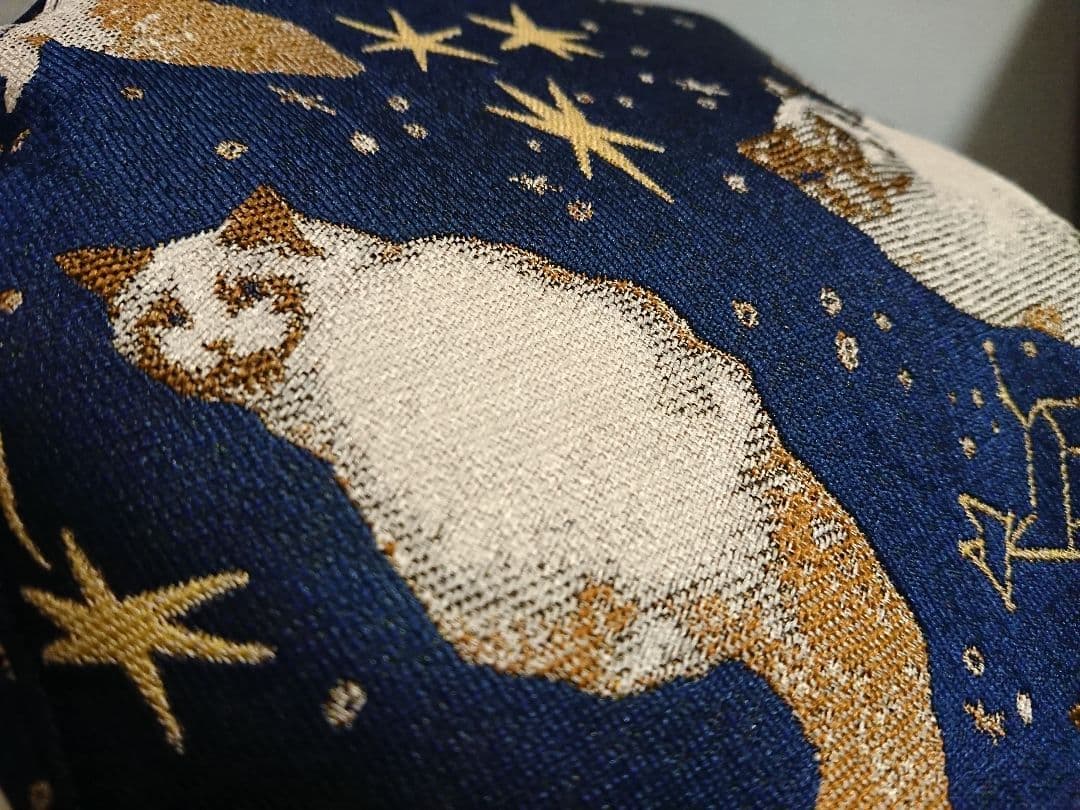 【可愛すぎる猫柄！】CA4LA カシラ ベレー帽 ネコ 猫 宇宙 星 星座