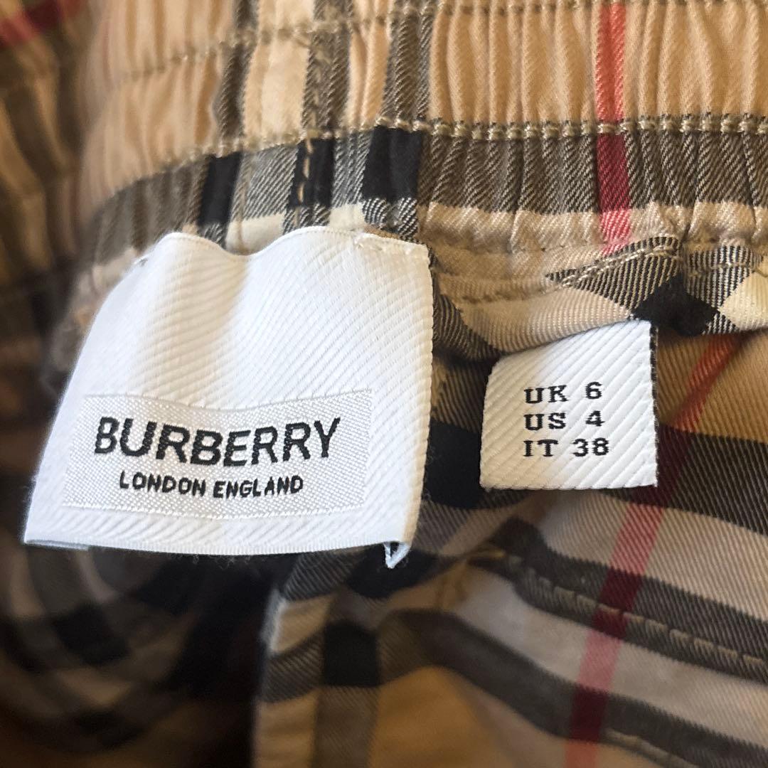 BURBERRY チェック コットン トラウザーズ　パンツ