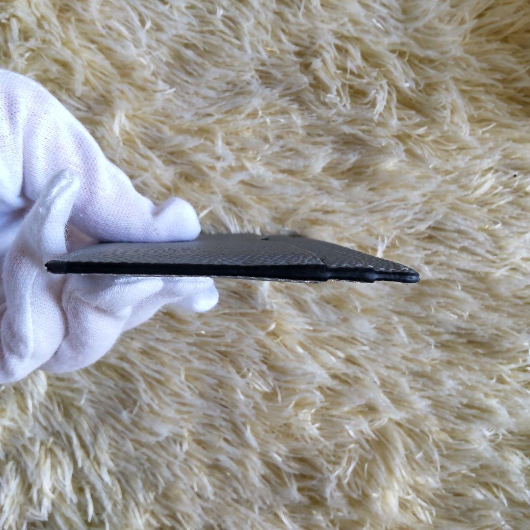 極美品✨ボナベンチュラ　カードケース　名刺入れ　スリム　ブルー　レザー